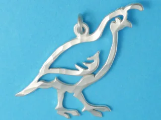 Microsculptures 1304 Quail Silver Pendant