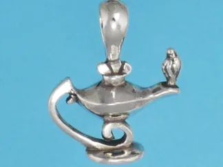 Microsculptures 1308 Genie Lamp Silver Pendant