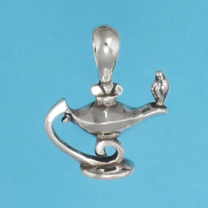 Microsculptures 1308 Genie Lamp Silver Pendant