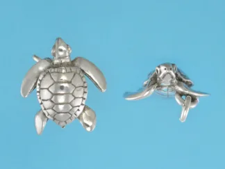 Microsculptures 1315 Ridley Sea Turtle Silver Charm
