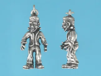 Microsculptures 1318 Frankenstein Silver Charm