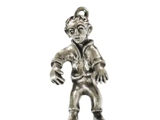 Microsculptures 1319 Zombie Silver Charm