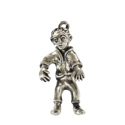 Microsculptures 1319 Zombie Silver Charm