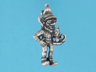 Microsculptures 1322 Elf with Candle Silver Charm