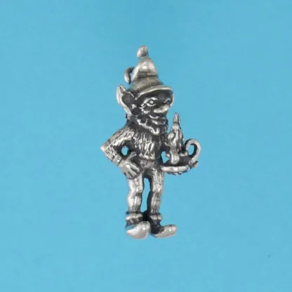 Microsculptures 1322 Elf with Candle Silver Charm