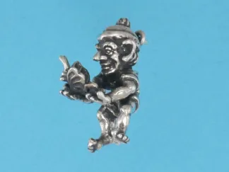 Microsculptures 1323 Elf with Butterfly Silver Charm