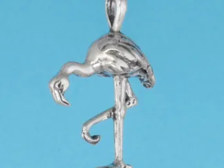 Microsculptures 1329 Flamingo Silver Pendant