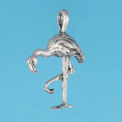 Microsculptures 1329 Flamingo Silver Pendant