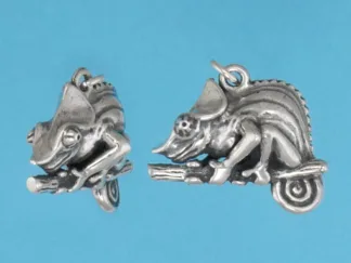 Microsculptures 1330 Chameleon Silver Pendant