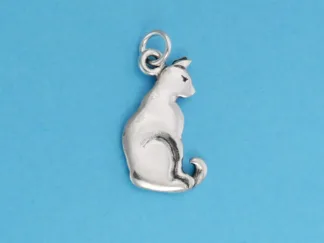Microsculptures 1332 Cat Silver Charm