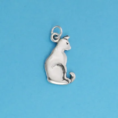 Microsculptures 1332 Cat Silver Charm