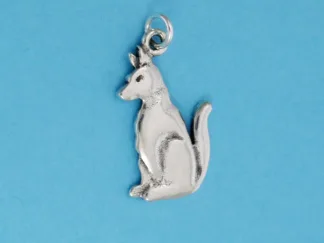 Microsculptures 1333 Dog Silver Charm