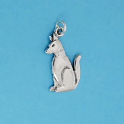 Microsculptures 1333 Dog Silver Charm