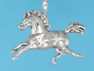 Microsculptures 1334 Weather Vane Horse Silver Pendant