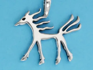 Microsculptures 1337 Ancient Horse Silver Pendant