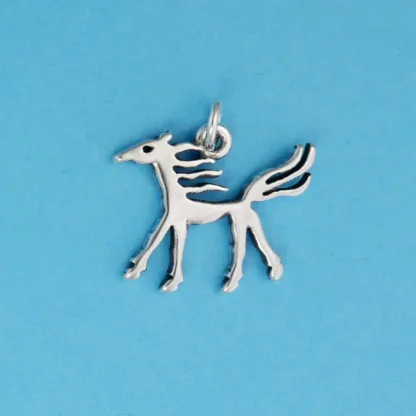 Microsculptures 1338 Ancient Horse Silver Charm