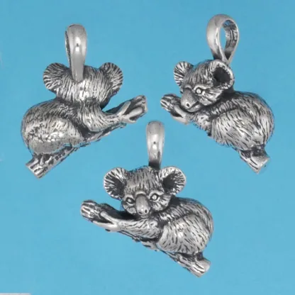 Microsculptures 1346 Koala Baby Silver Pendant