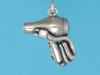 Microsculptures 1353 Hair Dryer Silver Charm