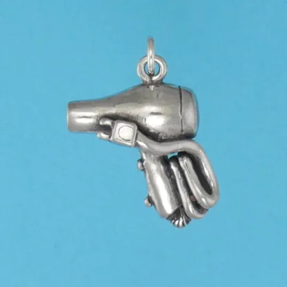 Microsculptures 1353 Hair Dryer Silver Charm