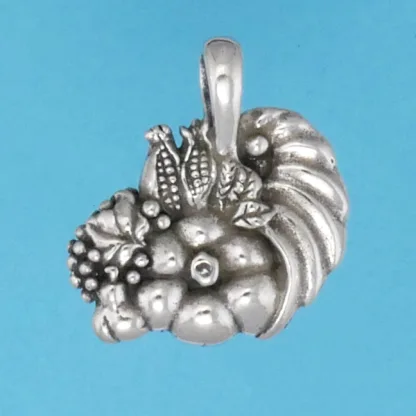 Microsculptures 1366 Cornucopia Silver Pendant