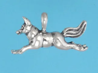 Microsculptures 1368 Fox Silver Pendant