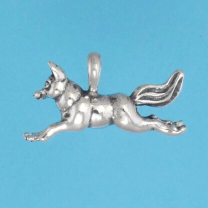 Microsculptures 1368 Fox Silver Pendant