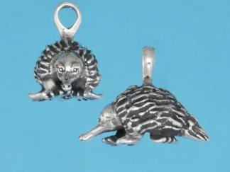Microsculptures 1370 Echidna Silver Pendant