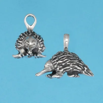 Microsculptures 1370 Echidna Silver Pendant