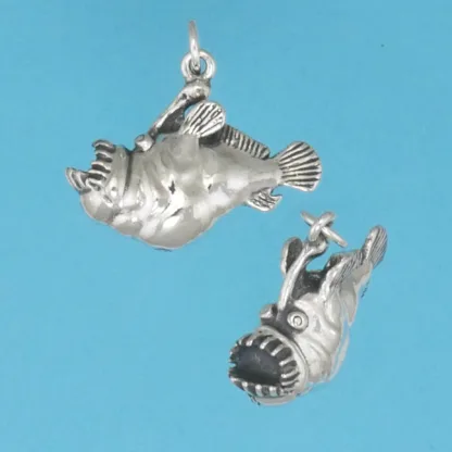 Microsculptures 1382 Anglerfish Silver Charm