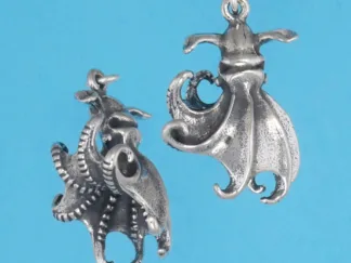 Microsculptures 1384 Vampire Squid Silver Charm