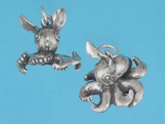 Microsculptures 1385 Dumbo Octopus Silver Charm