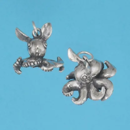 Microsculptures 1385 Dumbo Octopus Silver Charm