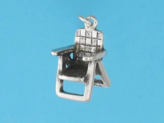 Microsculptures 1386 Lawn Chair Silver Charm