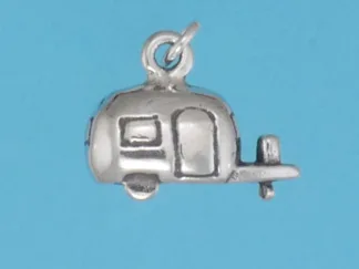 Microsculptures 1387 Round Camper Silver Charm