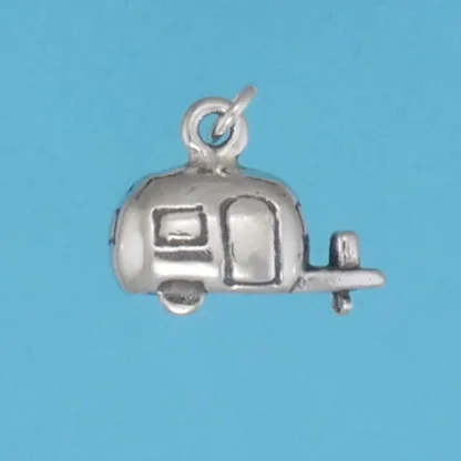 Microsculptures 1387 Round Camper Silver Charm