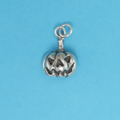 Microsculptures 1396 Jack O'Lantern Silver Charm