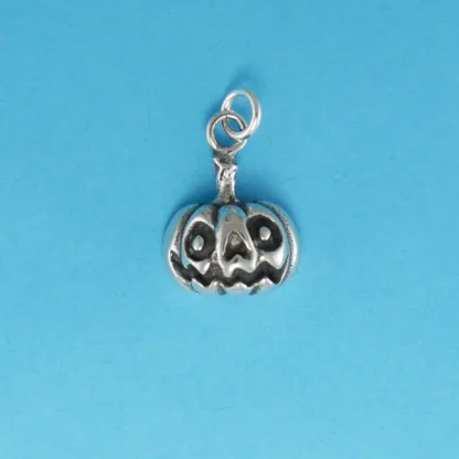 Microsculptures 1397 Jack O'Lantern Silver Charm