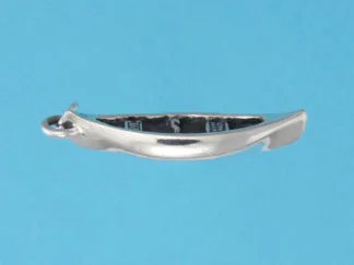 Microsculptures 1406 Canoe Silver Charm