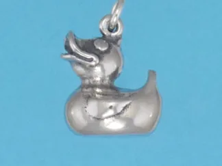 Microsculptures 1410 Rubber Ducky Silver Charm