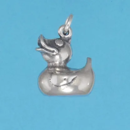Microsculptures 1410 Rubber Ducky Silver Charm