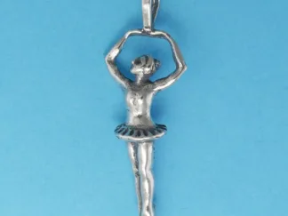 Microsculptures 1416 Ballerina Silver Pendant