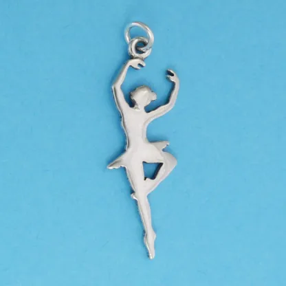 Microsculptures 1417 Ballerina Silver Charm