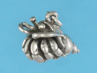 Microsculptures 1420 Hermit Crab Silver Charm