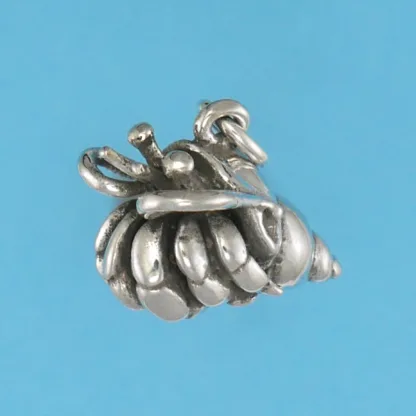 Microsculptures 1420 Hermit Crab Silver Charm