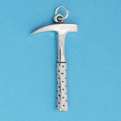 Microsculptures 1422 Rock Hammer Silver Pendant