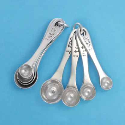 Microsculptures 1424 Measuring Spoons Silver Charm