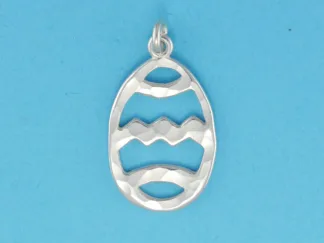 Microsculptures 1435 Easter Egg Silver Charm