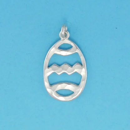 Microsculptures 1435 Easter Egg Silver Charm