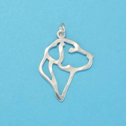 Microsculptures 1437 Labrador Retriever Head Silver Charm
