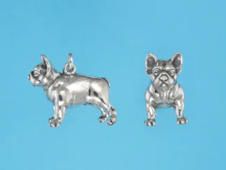 Microsculptures 1440 French Bulldog Silver Charm